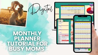 Monthly Planner Tutorial for Busy Moms | Back to School Digital Schedule in Google Sheets EcardHut
