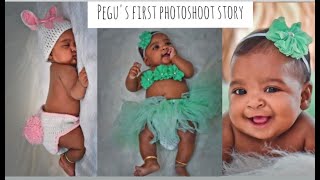 Pegu's First Photoshoot Story || Baby Photoshoot in Tutu skirts || Baby rabbit photoshoot new born|