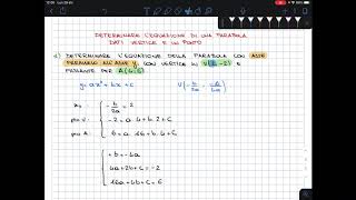 Determinare l'equazione della parabola dati il vertice e un punto