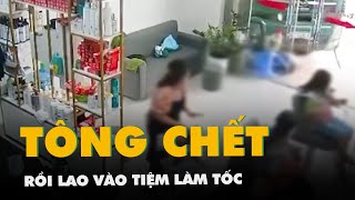 Xe tải tông chết người đi xe máy, lao vào tiệm cắt tóc lúc đang có nhiều khách