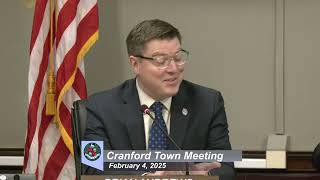 Commissioner Andrews Opening Comments Cranford Township Meeting February 4, 2025