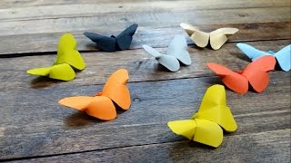 How to Make Simple Butterfly | Origami | Cara Membuat Kupu-kupu dari Kertas Melipat