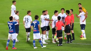 【多摩川クラシコ】森重真人のハンドの判定をめぐる激しい抗議。後半ロスタイムのFC東京のフリーキックシーン～フロンターレ勝利の瞬間。2021/10/2 川崎フロンターレーFC東京 等々力競技場