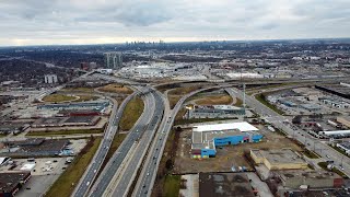 Highway 427 at The QEW Freeway to Freeway Ramps - Sherway Gardens, New Mercedes Dealership Queensway