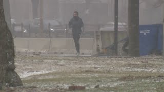 Heavy snowfall and winds create high waves, hazardous conditions along lakefront