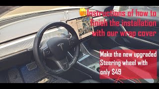 Hand-sewing steering wheel cover installation tutorial (For Tesla Model 3/Model Y)