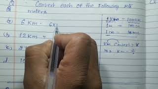 Convert KM into Meter | Convert the following into meter