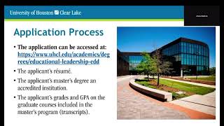 Doctoral Program in Educacional Leadership UHCL