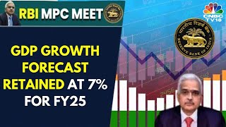RBI MPC Policy: Real GDP Growth For FY25 Projected At 7%, FY25 CPI Inflation Seen At 4.5%