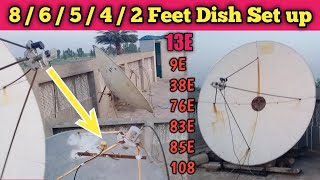 Hotbird 13E with 9E / 8 Feet Dish Antenna | Apstar 76E with 85E / 6 Feet Dish Antenna | dish tips