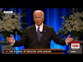 Joe Biden I'm a Democrat and I love John McCain