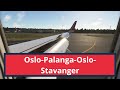 MSFS2020 flying from Oslo to Palanga to Oslo to Stavanger Norwegian PMDG 737-800