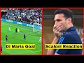 Lionel Scaloni Reaction to Di Maria's Goal at the World Cup Final Against France 😱