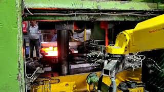 Hot forging press automated line