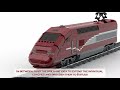 lego® thalys high speed train digital and real built moc