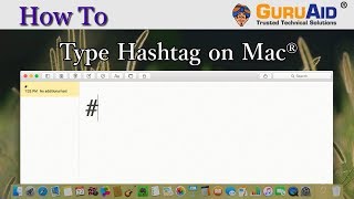 How to Type Hashtag on Mac® OS X™ - GuruAid