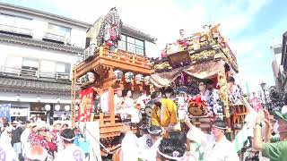 仲之町の山車 囲護台三和会の山車とすれ違います♪ 成田祇園祭2022中日にて　2022年7月9日　 00027