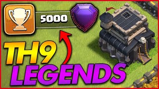 REACHING LEGEND LEAGUE AS A TH9!! | Town Hall 9 Trophy Push - Clash of Clans