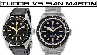 Tudor Black Bay vs San Martin?  Closer than you Think