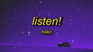 hako - listen! (sped up) lyrics