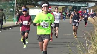 足立フレンドリーハーフマラソン ２０２２　ハーフの部　１２ｋｍ地点　通過時刻１１時５０分から１２時まで