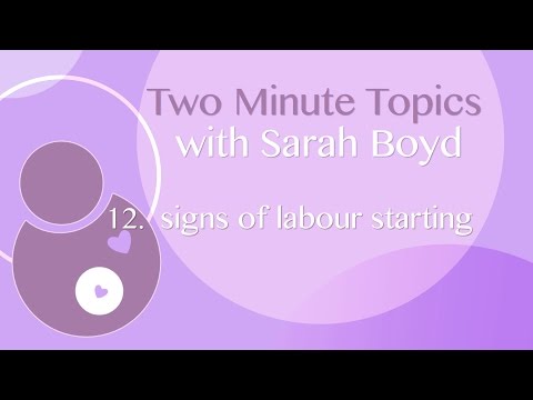 12 The Signs of Labour Starting 12 The Signs of Labour Starting