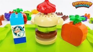 Let's open our own Hamburger Shop with Lego Duplo Food Bricks!