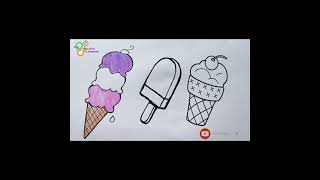 How to Color in Icecream | Icecream coloring | Learn Color by Kids Classroom #short #kidsclassroom