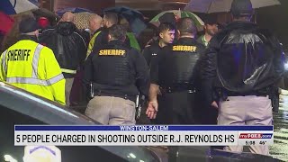 3 juveniles, 2 adults charged in connection to shooting outside of RJ Reynolds High School