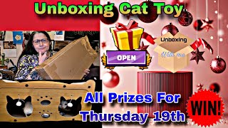 Cat Toy Unboxing And All Prizes For Thursdays Giveaway