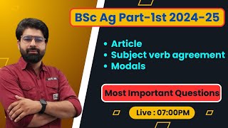 Day-03 | Article | Modals | Subject Verb Agreement | 11 दिन 11 महामैराथन  | By Dharmendra Sir