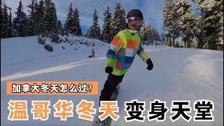 温哥华大降温，新买了一个自拍神器，去滑雪场实验一下，看看效果如何。记录一下我学滑雪的过程