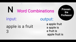 n word combinations in python