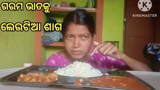 ଆଜି ଖାଇବା ଗରମ ଭାତକୁ ଲେଉଟିଆ ଶାଗ  ❤️❤️❤️❤️  || Food || Food Video || Food Challenge