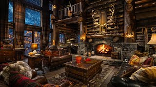 🔴Snowy Cabin Sanctuary: Enjoy Peaceful Moments by a Fireplace in a Luxurious Vintage Cabin