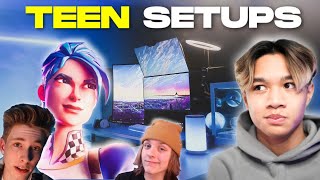 Reacting To TEEN YouTuber's Gaming Setups.. Ft. Vermax, Slush