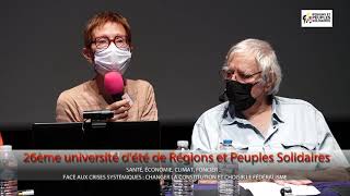 Construire des Régions humaines & autonomes | Université d'Eté R&PS - Toulon 2021 (26/08/2021) 1/2