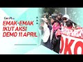 Aksi Demo 11 April, Emak-Emak Merapat ke Patung Kuda