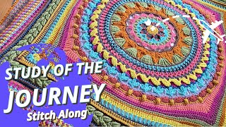 Rnds 1 to 10: Easy Crochet Study of the Journey Afghan