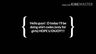 Roblox Boys And Girls Shirt Codes