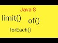 stream api methods || limit()  ||  of() || forEach ||  java 8 coding practice || java 8 features ||