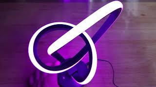 Vocevos RGB LED Dimmable Touch Spiral Desk Lamp with 10 Modes