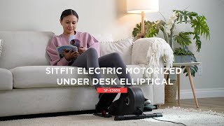 Sunny Health & Fitness | SitFit Electric Motorized Under Desk Elliptical: SF-E3959