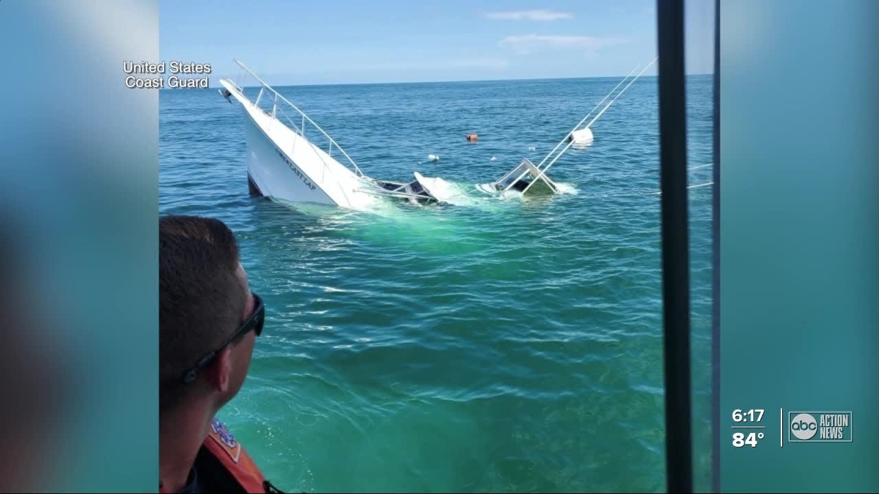 Coast Guard Rescues 2 Boaters After Their Boat Started Sinking - YouTube