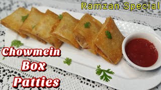 Chowmein Box Patties | Crispy Box Patties | Iftar Recipe by Rabia's Cuisine