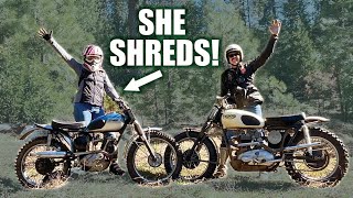 My Wife Shreds the Sierras on a Vintage Triumph Cub + A Trail Fix!
