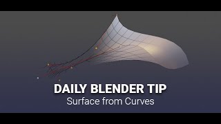 Daily Blender Secrets - Surface patch from Curves