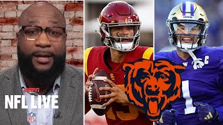NFL LIVE | Bears take Rome Odunze at No. 9 in mock draft, add talent around Cale
