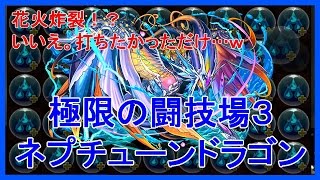 【パズドラ】極限の闘技場3ソロ　ネプチューンドラゴン　花火打ちたかっただけっていうのは内緒で！【実況】