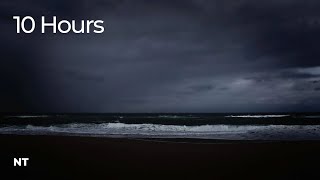 Stormy Beach Ocean Sounds for Sleeping FAST | Waves & Rolling Thunder in Australia (Baby Sleep Aid)